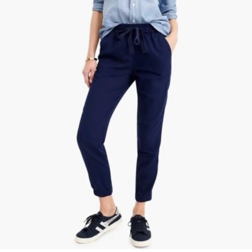 Point Sur J. Crew Navy Cotton Linen Joggers size 4